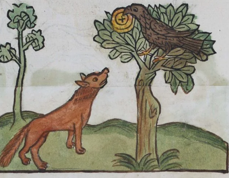 Fabel raaf en vos